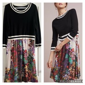 Anthropologie Maeve Osceola Black Sweater Dress